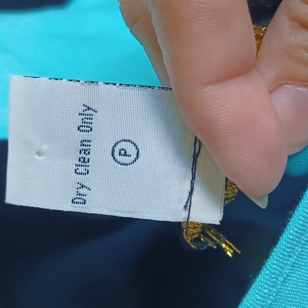 Bob Mackie Aqua Scoop Neck Tank with Eyelet Hem - Picture 5 of 6